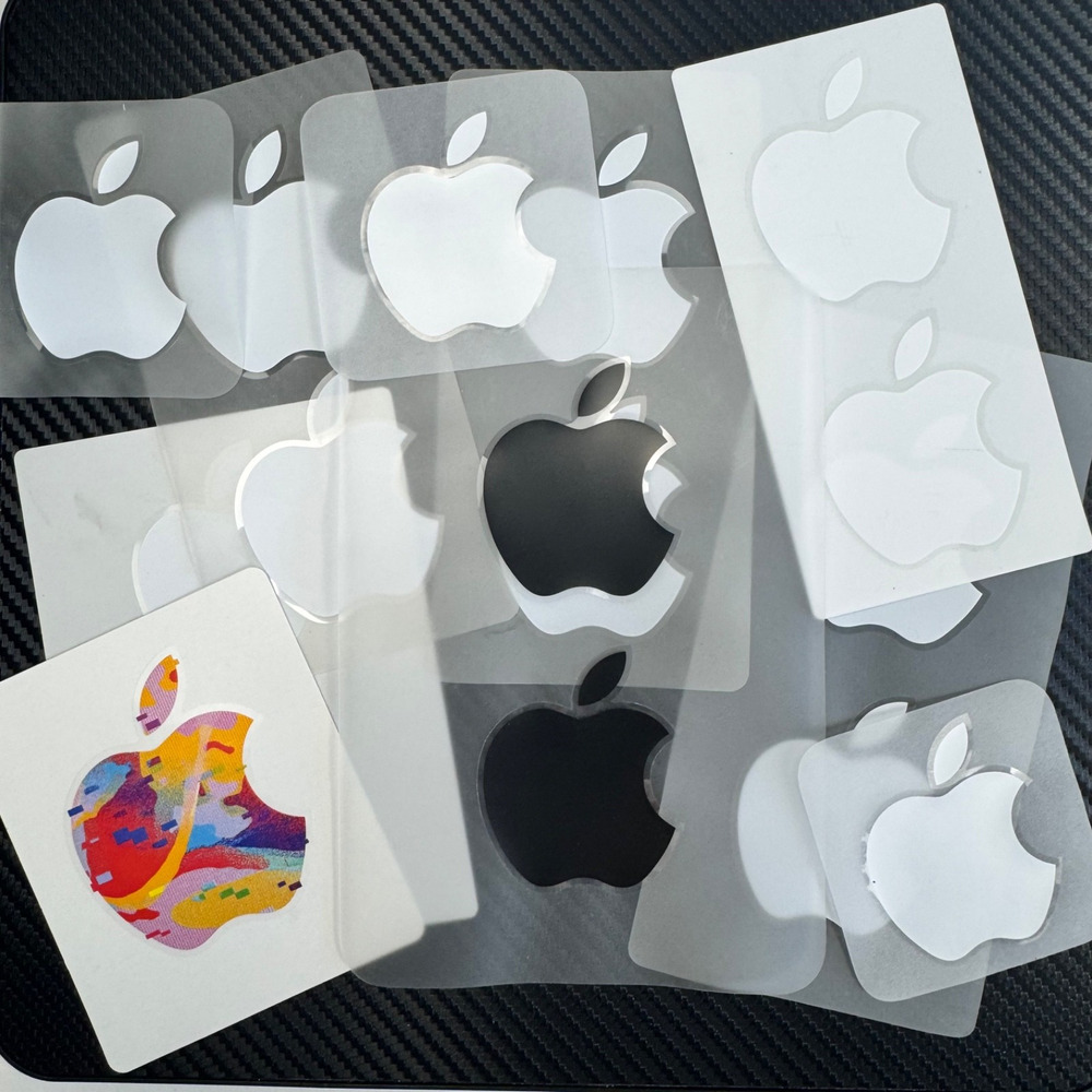 16 Apple Stickers Genuine OEM White Black & Color Decals for iPhone iPad MacBook